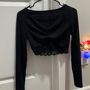 crop top with lace